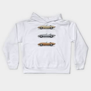 Jaguar E Type Roadster Gold Silver And Bronze Kids Hoodie